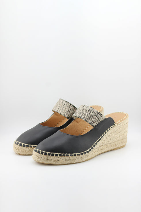 Jutelia Espadrille Wedge Mule Sandals